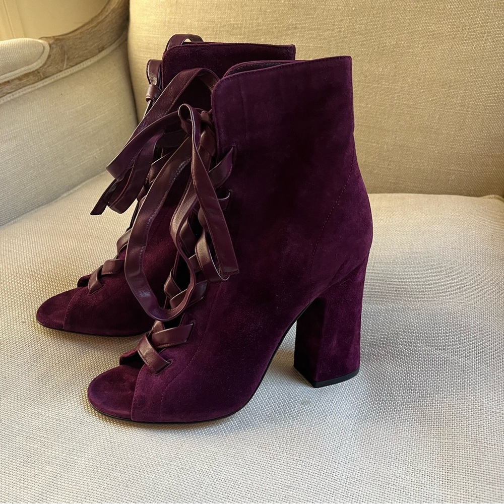 Gianvito Rossi Ankle Boots Suede Lace Up US 9 NWT